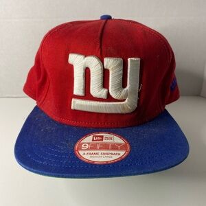 New Era Red and Green New York Giants Snapback Cap